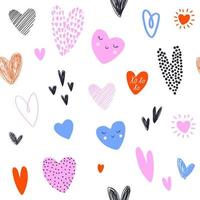 Seamless pattern with hearts. Vector illustrations