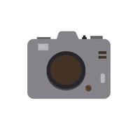 Photo camera simple flat style vector trendy illustration accessory for voyage, travelling, clipart for greeting cards, invitations, summer holiday design