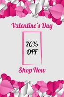 valentine background special offer sale template wallpaper vector