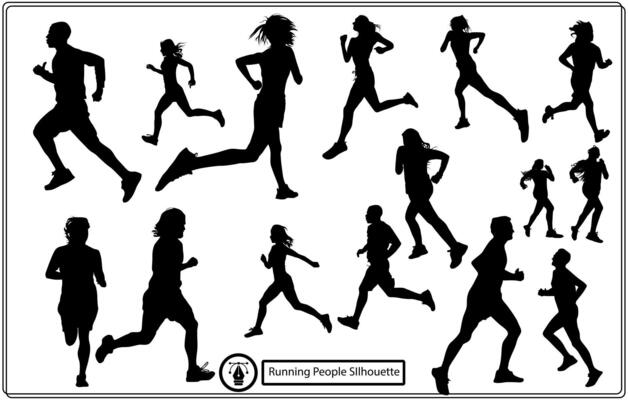 running person silhouette free