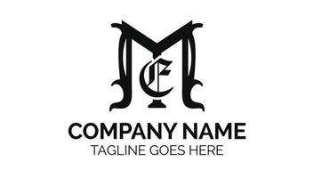 EM or ME Modern Name Initials Creative Minimalist Logo Design template vector