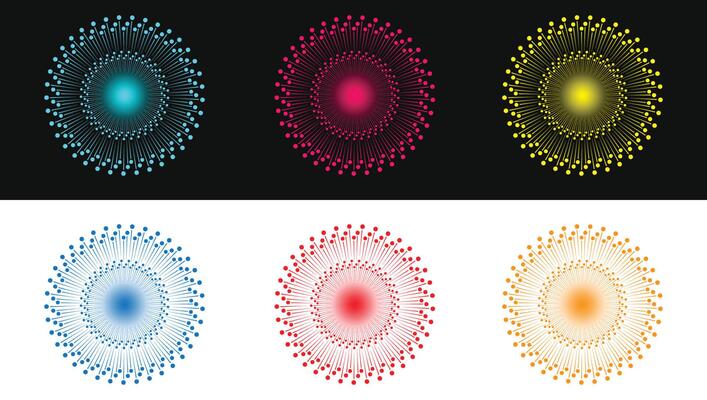 Fireworks Celebration Design Elements for making lighting designs vectors  illustrations 4