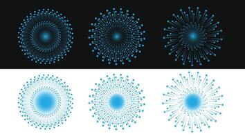 elementos de diseño de celebración de fuegos artificiales para hacer diseños de iluminación ilustraciones vectoriales 7 vector