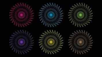 Fireworks Celebration Design Elements for making lighting designs vectors  illustrations 6