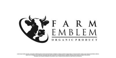 diseño de logotipo de emblema de granja con concepto único premium vector parte 2