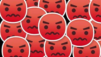 transição horizontal de emoji de rosto zangado video