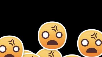 scared face emoji vertical transition video