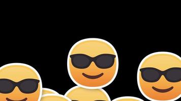 gezicht met zonnebril emoji verticaal overgang video