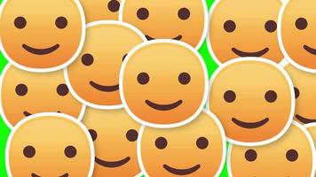 glückliches gesicht emoji horizontaler übergang grüner bildschirm video