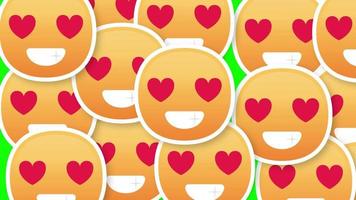 love emoji horizontal transition green screen video