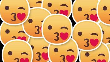 bacio emoji orizzontale transizione video