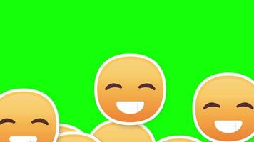 Sorridi viso emoji verticale transizione verde schermo video