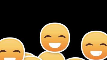 Sorridi viso emoji verticale transizione video