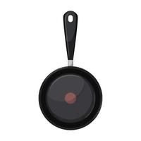 empty frying pan kitchen cartoon vector illustration