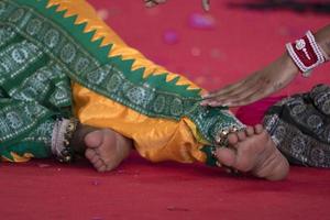 India traditional dance foot detail photo