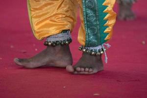 India traditional dance foot detail photo