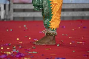 India traditional dance foot detail photo