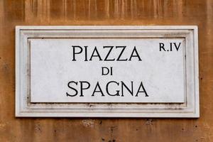 piazza di spagna, roma, calle, señal foto