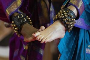 black and white woman foot together racial integration in dance photo