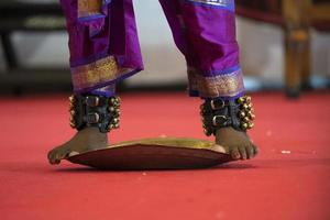 India traditional dance foot detail photo