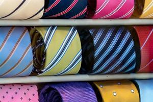 italian made in italy silk tie on display photo