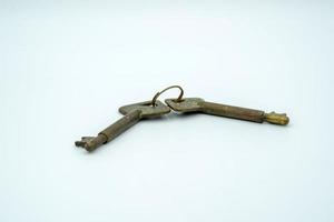 old rusted bronze keys photo