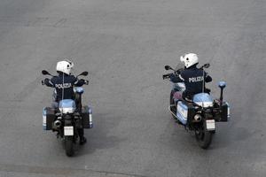 GENOA, ITALY - APRIL 13 2020 - Police control during coronavirus covid quarentine photo