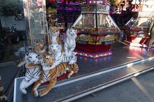 GENOA, ITALY - DECEMBER, 9 2018 - Traditional Christmas Luna Park Fun Fair is opened photo