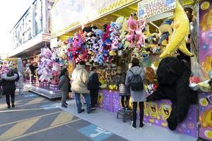 GENOA, ITALY - DECEMBER, 9 2018 - Traditional Christmas Luna Park Fun Fair is opened photo