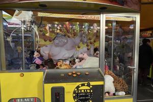 GENOA, ITALY - DECEMBER, 9 2018 - Traditional Christmas Luna Park Fun Fair is opened photo