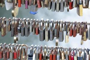 ljubljana love bridge padlocks photo