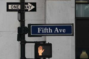 New york little 5th avenue sign photo