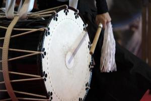 Japanese drummer in action photo