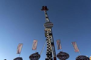 GENOA, ITALY - DECEMBER, 9 2018 - Traditional Christmas Luna Park Fun Fair is opened photo