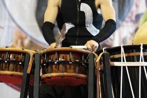 Japanese drummer in action photo