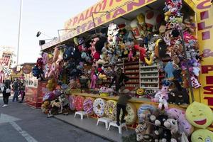 GENOA, ITALY - DECEMBER, 9 2018 - Traditional Christmas Luna Park Fun Fair is opened photo