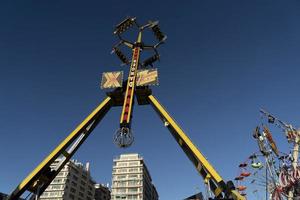 GENOA, ITALY - DECEMBER, 9 2018 - Traditional Christmas Luna Park Fun Fair is opened photo