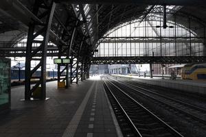 AMSTERDAM, NETHERLAND - FEBRUARY 25 2020 - Central station old town photo