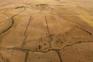 Maroc settlement in the desert near Marrakech aerial view photo