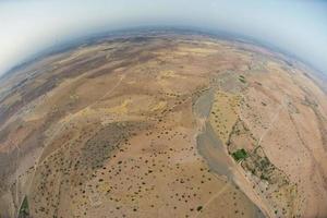 Maroc Marrakech desert aerial view from balloon photo