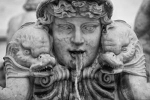 Rome a particular in black and white of piazza navona fountain place photo