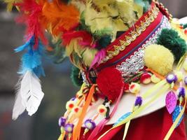 vestido de traje de desfile tradicional de ecuador foto