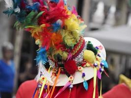 vestido de traje de desfile tradicional de ecuador foto