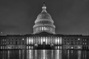 dc capitol at night in washington usa photo