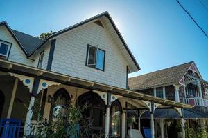 martha vineyard gingerbread colorful houses photo