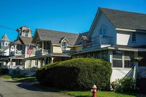 martha vineyard gingerbread colorful houses photo