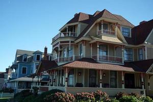 martha vineyard gingerbread colorful houses photo