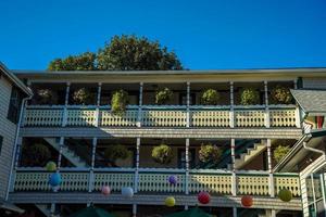 martha vineyard gingerbread colorful houses photo