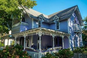 martha vineyard gingerbread colorful houses photo