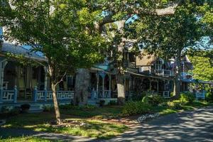 martha vineyard gingerbread colorful houses photo